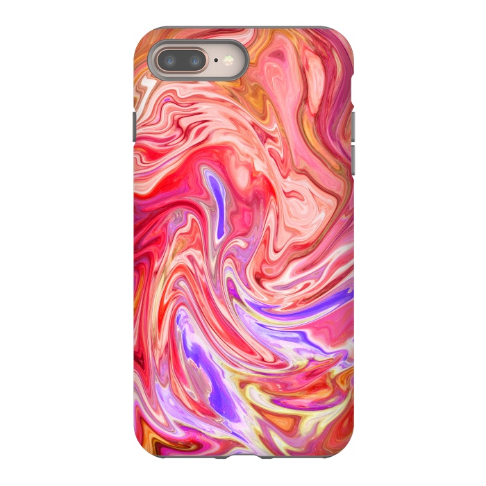 iPhone 7 plus StrongFit Water effect pink red pop fluid painting digital art by Josie