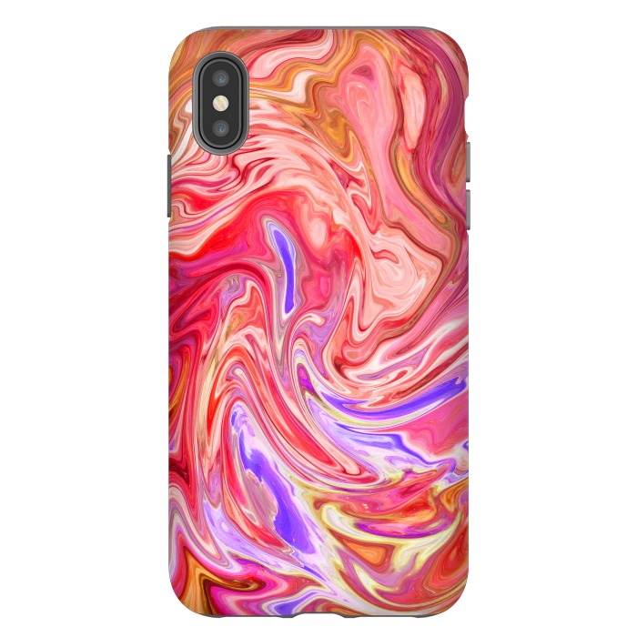 iPhone Xs Max StrongFit Water effect pink red pop fluid painting digital art by Josie