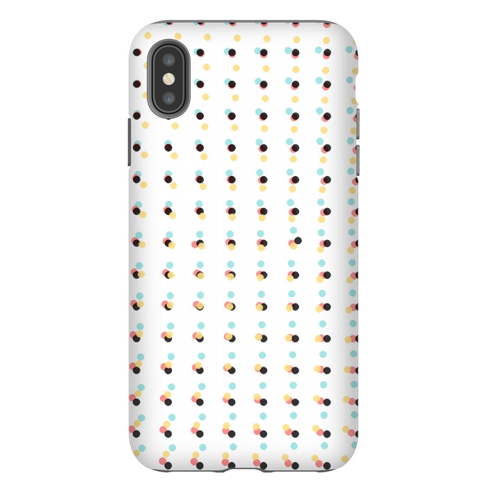 iPhone Xs Max StrongFit Abstract Painting Polka Dots Pattern by amini54