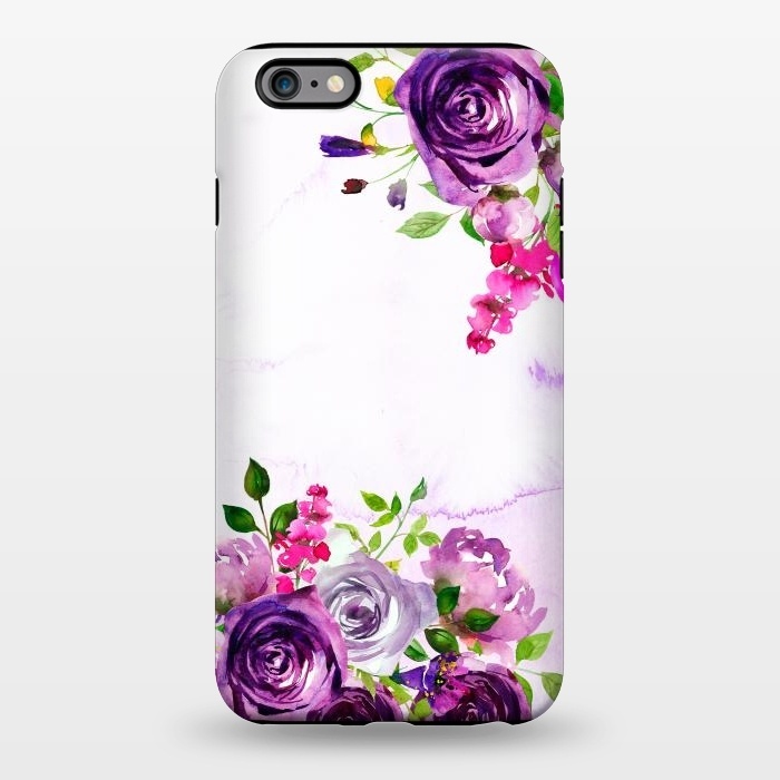 iPhone 6/6s plus StrongFit Hand drawn purple and pink florals by  Utart