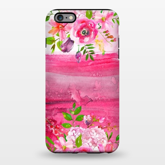 iPhone 6/6s plus StrongFit Pink watercolor florals by  Utart