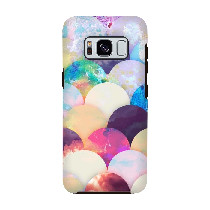 Galaxy S8 StrongFit Painted colorful clouds seashell balloons pattern by Oana 