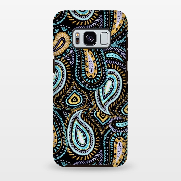 Galaxy S8 plus StrongFit Hand sketched paisley pattern by Oana 
