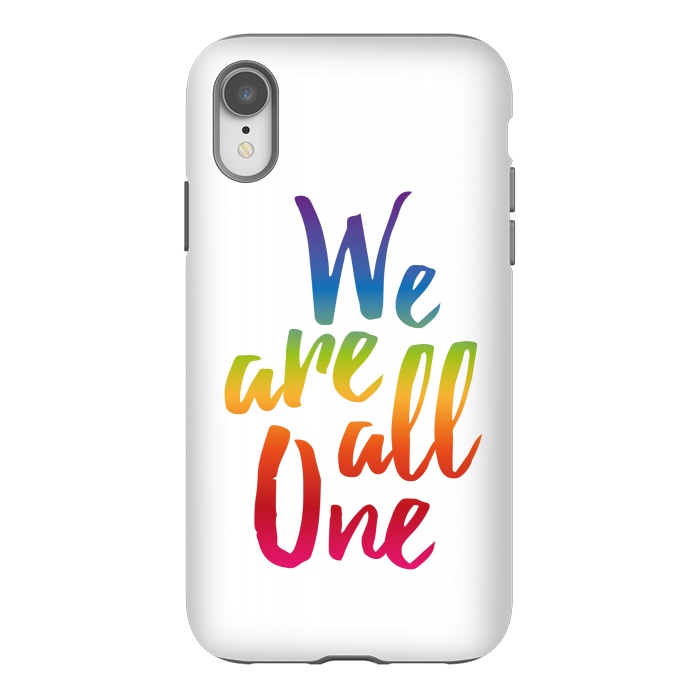 iPhone Xr StrongFit We Are All One Rainbow by Majoih