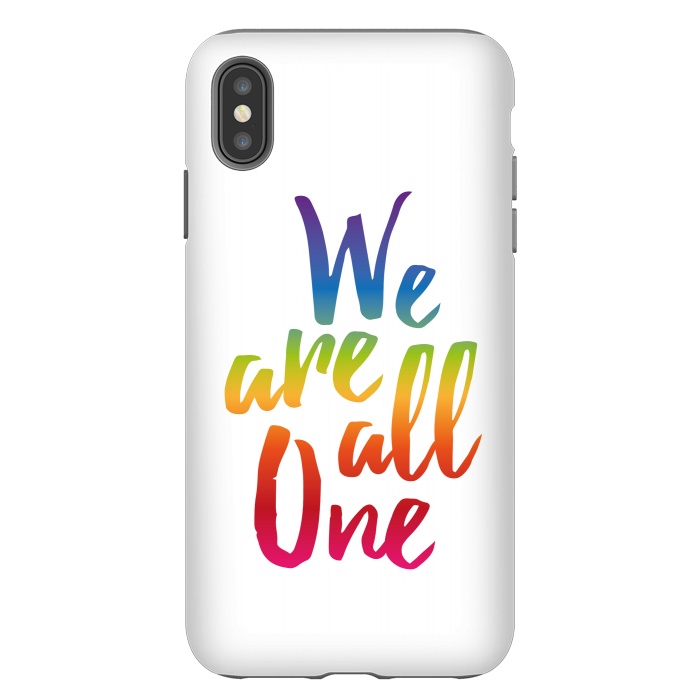 iPhone Xs Max StrongFit We Are All One Rainbow by Majoih