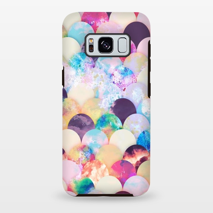 Galaxy S8 plus StrongFit Watercolor splattered seashell pattern by Oana 