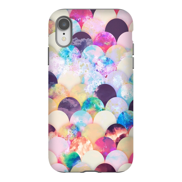 iPhone Xr StrongFit Watercolor splattered seashell pattern by Oana 