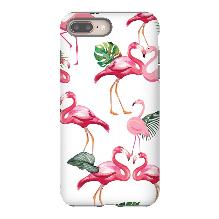 iPhone 7 plus StrongFit Flamingos Love Pattern by Bledi