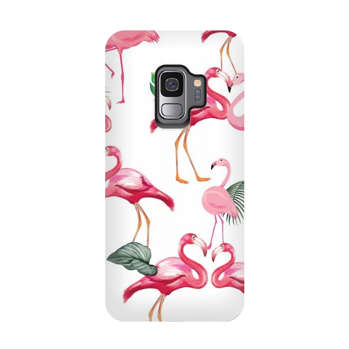 Galaxy S9 StrongFit Flamingos Love Pattern by Bledi