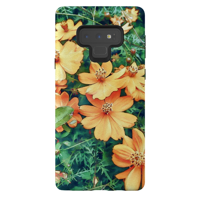 Galaxy Note 9 StrongFit Floral Garden by Creativeaxle
