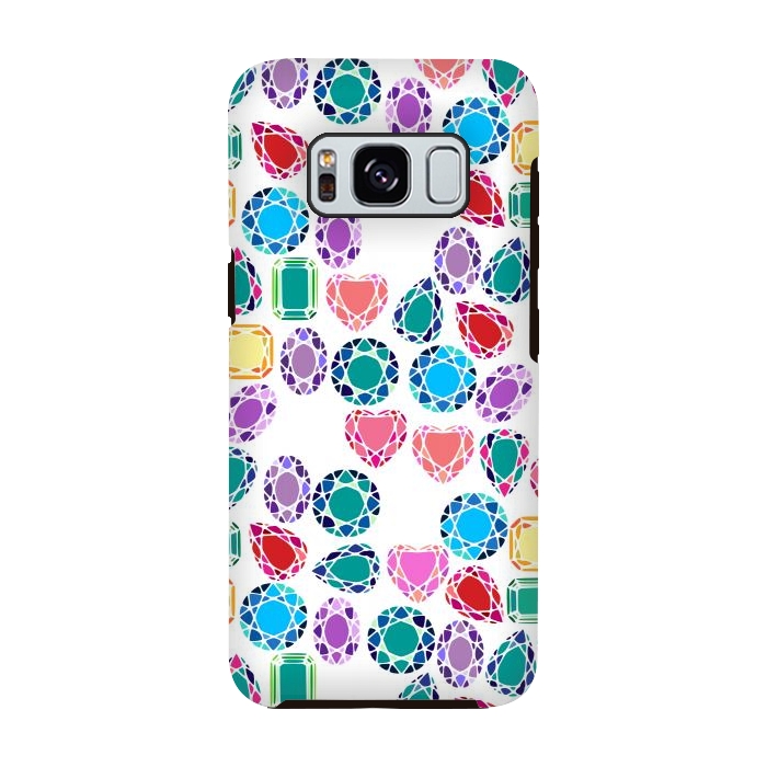 Galaxy S8 StrongFit Colorful Gemstones by Karolina