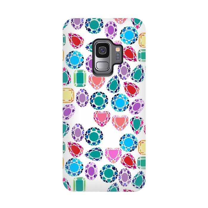 Galaxy S9 StrongFit Colorful Gemstones by Karolina