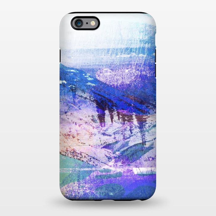iPhone 6/6s plus StrongFit Abstract blue painted mountain landscape by Oana 