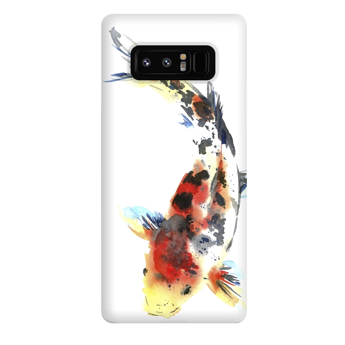 Galaxy Note 8 StrongFit Koi. Watercolor design by Elena Terzi