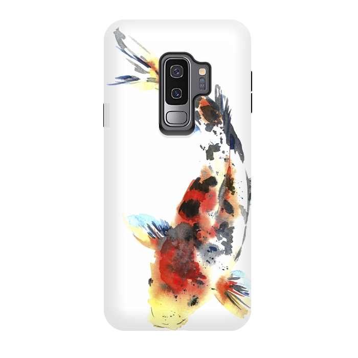 Galaxy S9 plus StrongFit Koi. Watercolor design by Elena Terzi