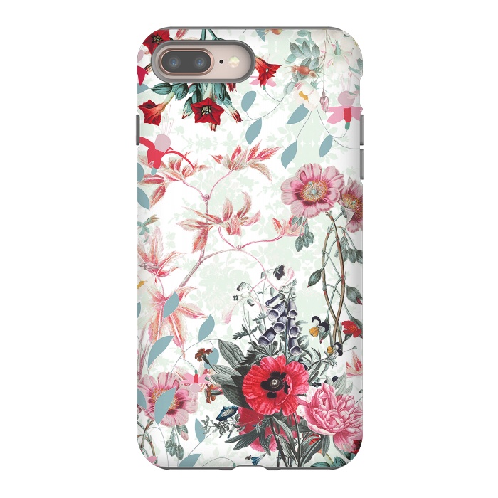 iPhone 7 plus StrongFit Pastel romantic botanical illustration by Oana 