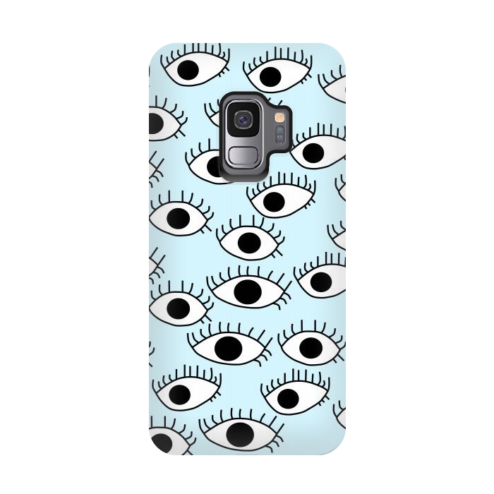 Galaxy S9 StrongFit Cute and Creepy Eyes by Karolina