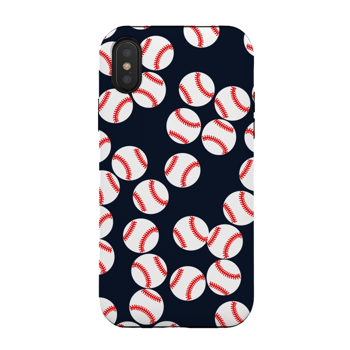 iPhone Xs / X StrongFit Cute Baseball Print by Karolina