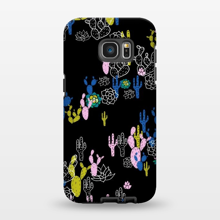 Galaxy S7 EDGE StrongFit Cactus and Succulent by Karolina