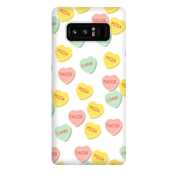 Galaxy Note 8 StrongFit Funny Conversation Hearts by Karolina