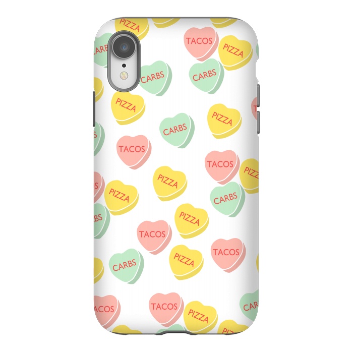 iPhone Xr StrongFit Funny Conversation Hearts by Karolina