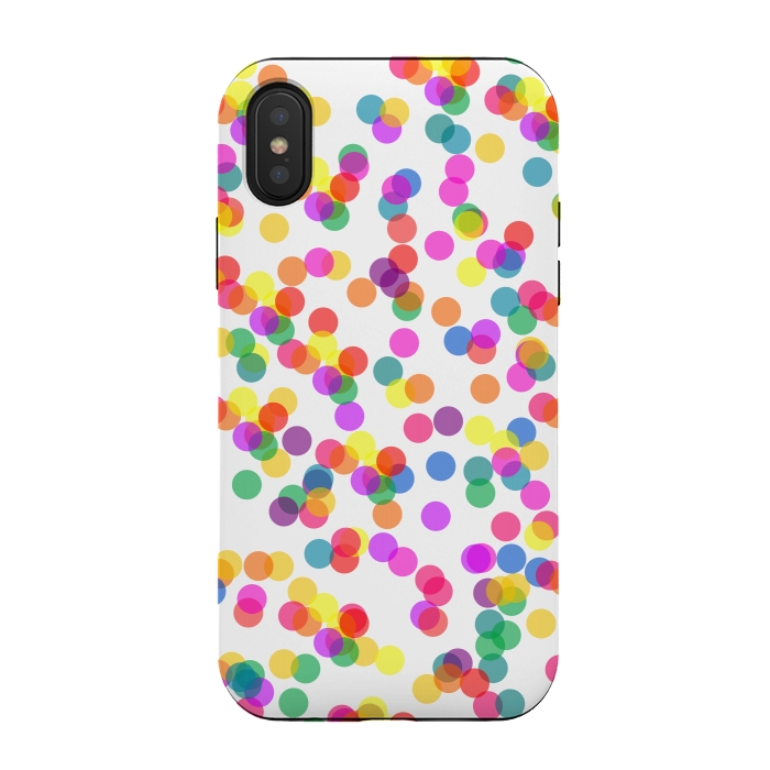 iPhone Xs / X StrongFit Colorful Confetti by Karolina