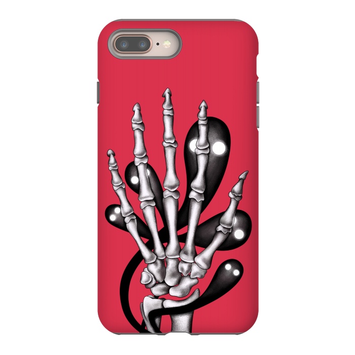 iPhone 7 plus StrongFit Skeleton Hand With Creepy Ghosts Gothic by Boriana Giormova