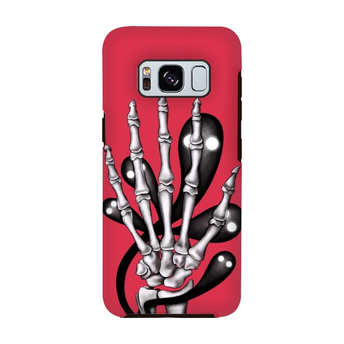 Galaxy S8 StrongFit Skeleton Hand With Creepy Ghosts Gothic by Boriana Giormova