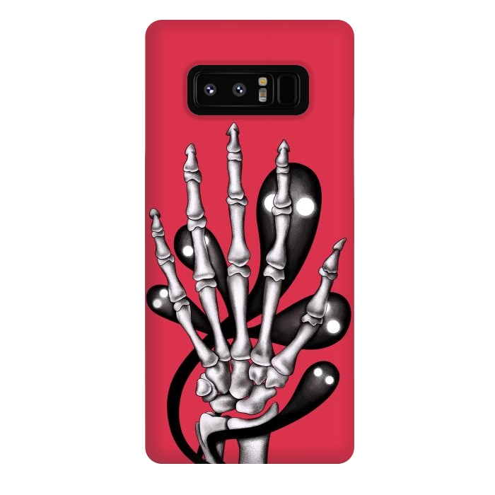 Galaxy Note 8 StrongFit Skeleton Hand With Creepy Ghosts Gothic by Boriana Giormova