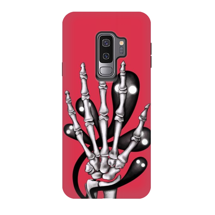 Galaxy S9 plus StrongFit Skeleton Hand With Creepy Ghosts Gothic by Boriana Giormova