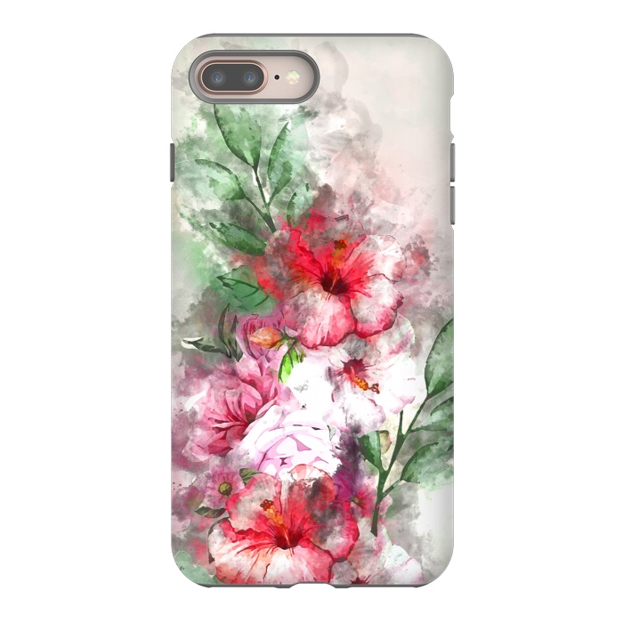 iPhone 7 plus StrongFit Hibiscus Garden by Creativeaxle