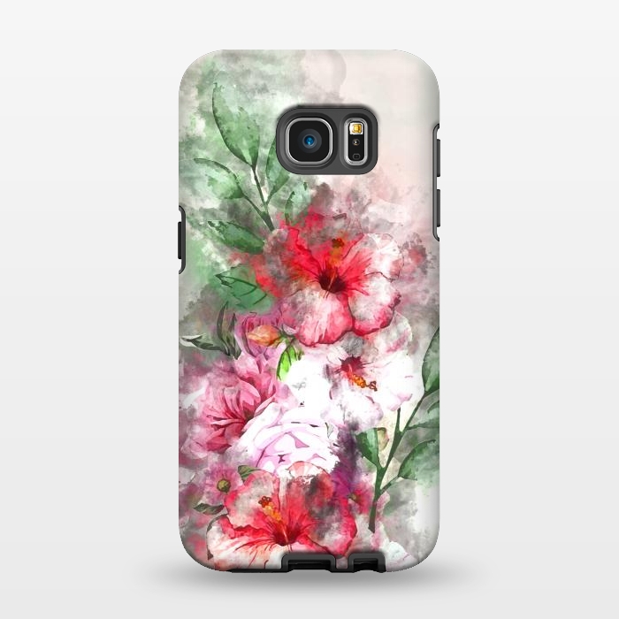 Galaxy S7 EDGE StrongFit Hibiscus Garden by Creativeaxle