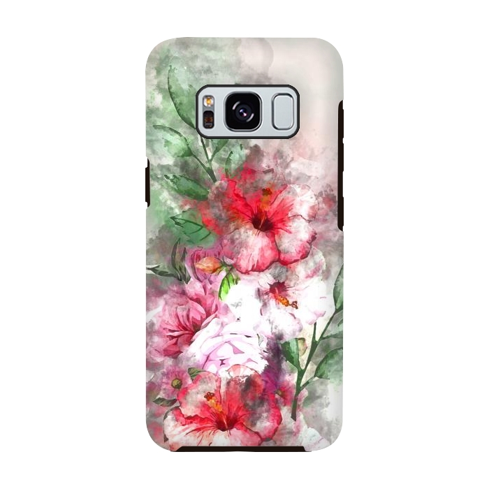 Galaxy S8 StrongFit Hibiscus Garden by Creativeaxle