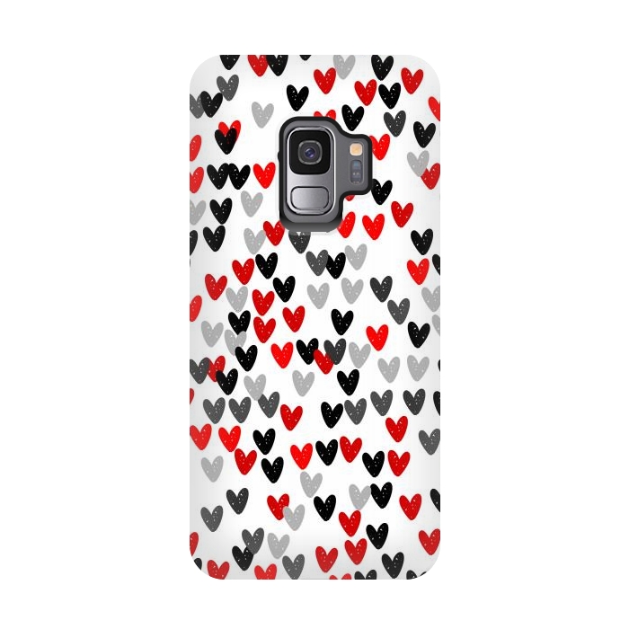 Galaxy S9 StrongFit Cute Hearts by Karolina