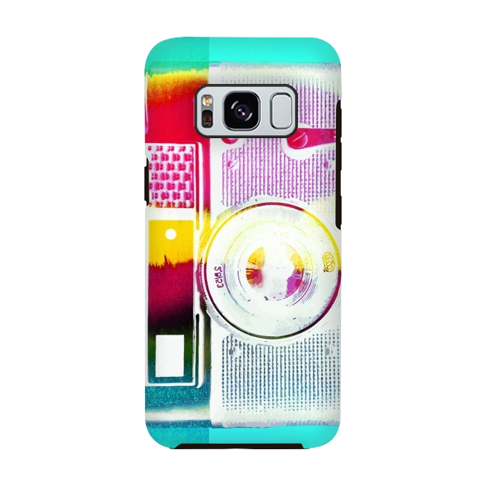 Galaxy S8 StrongFit Colorful vintage photography camera by Oana 