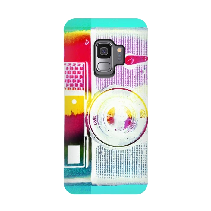 Galaxy S9 StrongFit Colorful vintage photography camera by Oana 