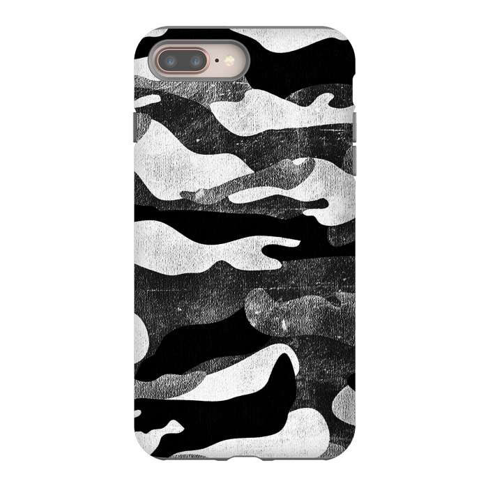 iPhone 7 plus StrongFit Black and white grunge camo by Oana 