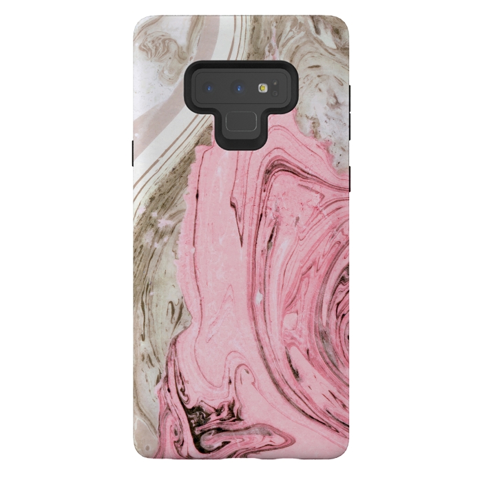 Galaxy Note 9 StrongFit Nude+ Pink Marble by Uma Prabhakar Gokhale