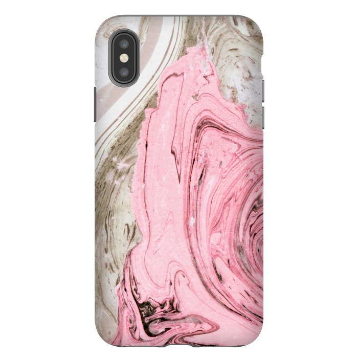 iPhone Xs Max StrongFit Nude+ Pink Marble by Uma Prabhakar Gokhale