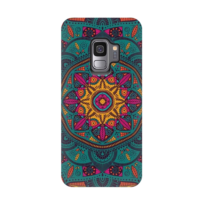Galaxy S9 StrongFit Colorful Mandala 005 by Jelena Obradovic