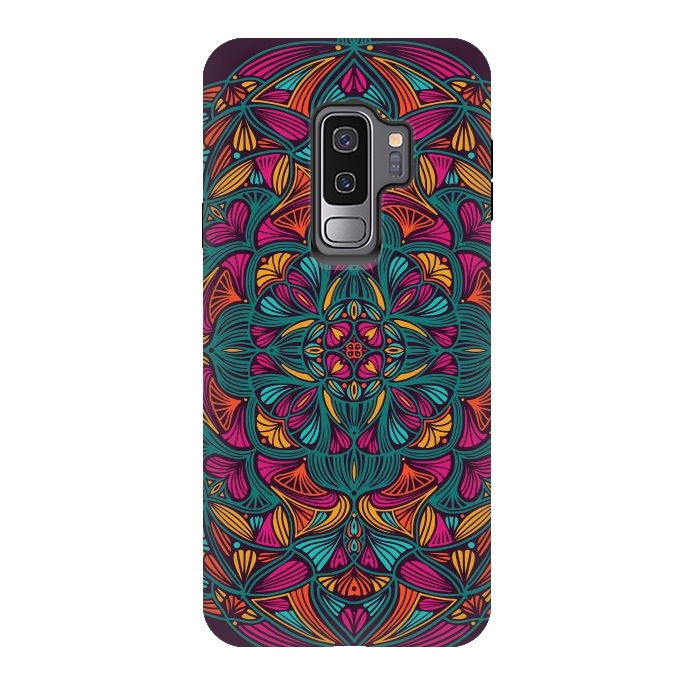 Galaxy S9 plus StrongFit Colorful Mandala 013 by Jelena Obradovic