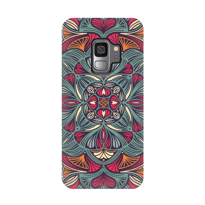 Galaxy S9 StrongFit Colorful Mandala Pattern 014 by Jelena Obradovic