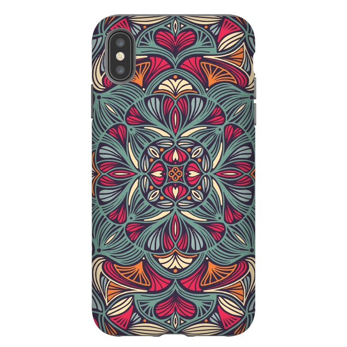 iPhone Xs Max StrongFit Colorful Mandala Pattern 014 by Jelena Obradovic