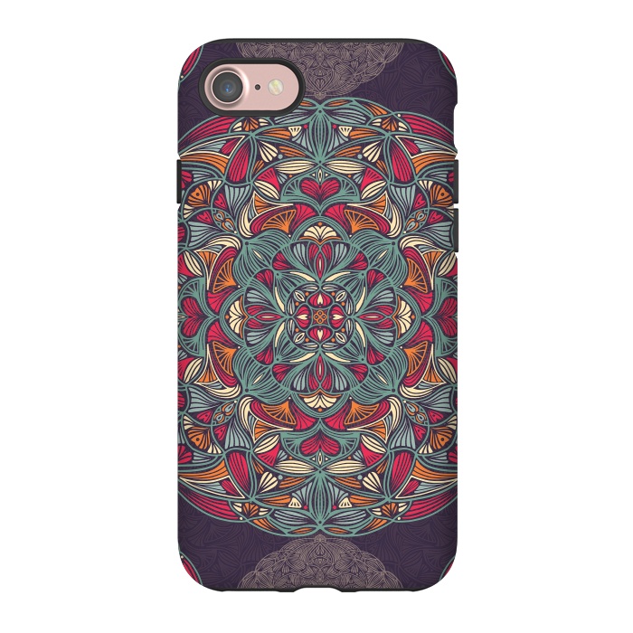iPhone 7 StrongFit Colorful Mandala Pattern 015 by Jelena Obradovic