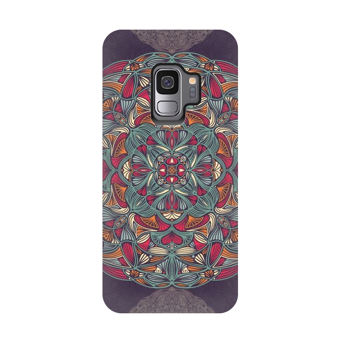Galaxy S9 StrongFit Colorful Mandala Pattern 015 by Jelena Obradovic