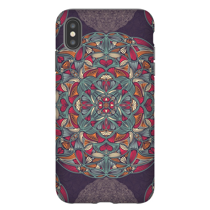 iPhone Xs Max StrongFit Colorful Mandala Pattern 015 by Jelena Obradovic