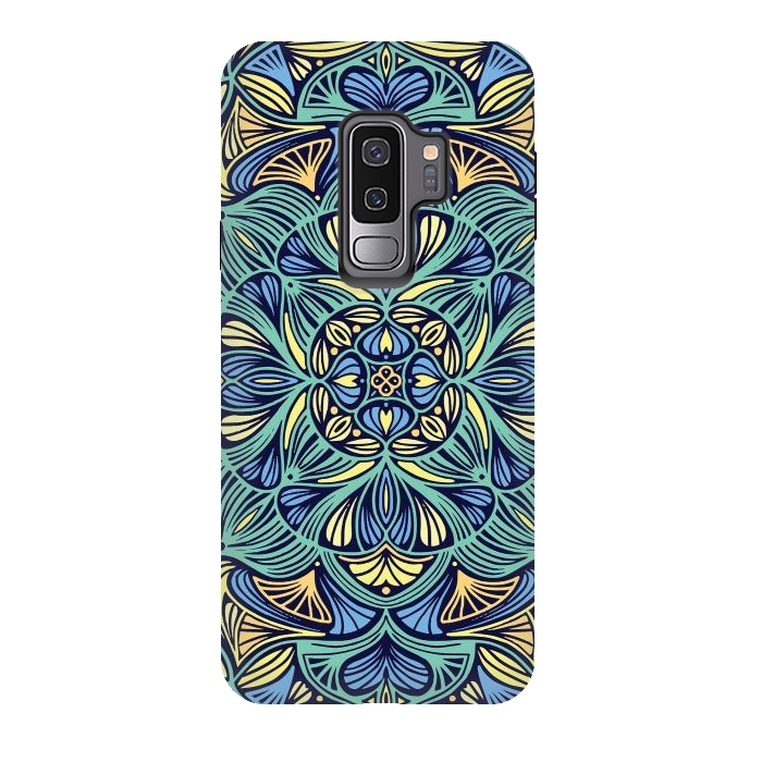 Galaxy S9 plus StrongFit Colorful Mandala Pattern 016 by Jelena Obradovic