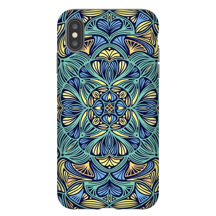iPhone Xs Max StrongFit Colorful Mandala Pattern 016 by Jelena Obradovic
