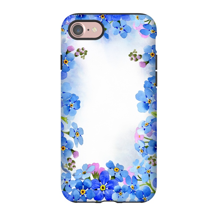 iPhone 7 StrongFit Forget me not - floral spring dream on white by  Utart