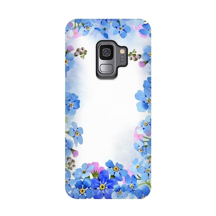 Galaxy S9 StrongFit Forget me not - floral spring dream on white by  Utart